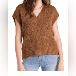 NWT Pistola - Kiran Sweater Vest - Chestnut Cable